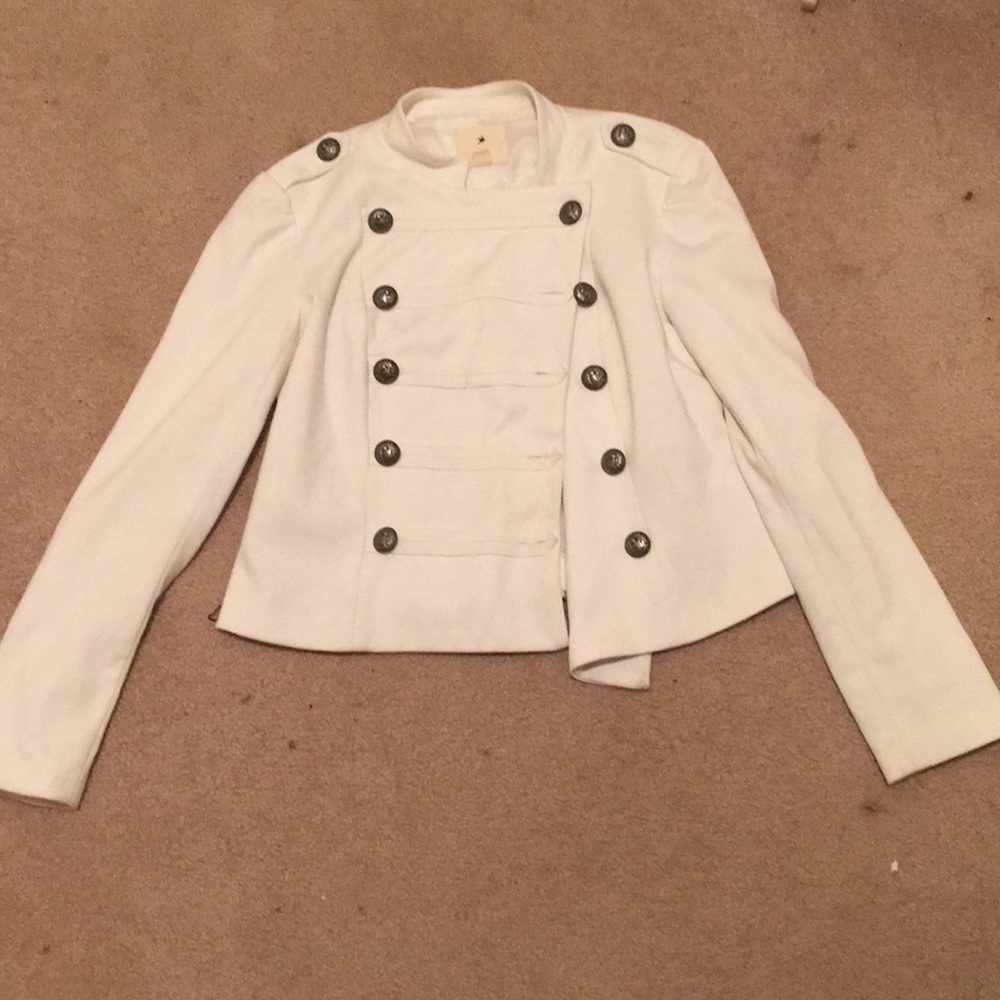 Forever 21 White Military Jacket